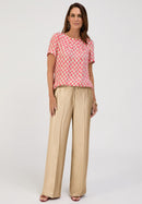 Bloom And Sparkle Print Blouse - Red