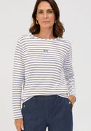 Hold The Line Striped Shirt - Ocean