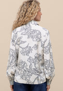 Hold The Line Print Blouse - Blue