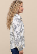 Hold The Line Print Blouse - Blue