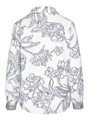Hold The Line Print Blouse - Blue