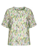 Secret Paradise Print Blouse - Green