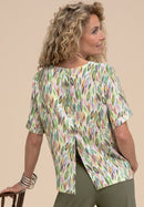 Secret Paradise Print Blouse - Green