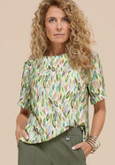 Secret Paradise Print Blouse - Green