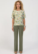 Secret Paradise Print Blouse - Green