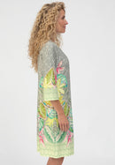 Secret Paradise 3/4 Sleeve Dress - Green