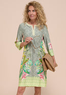 Secret Paradise 3/4 Sleeve Dress - Green