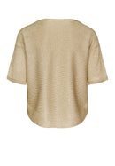 Bloom Sparkle Round Neck Jumper - Cacao