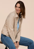Blue Vision Collar Jacket - Caramel Melange