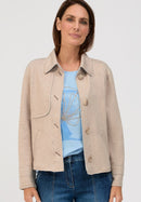 Blue Vision Collar Jacket - Caramel Melange