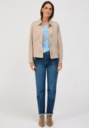 Blue Vision Collar Jacket - Caramel Melange
