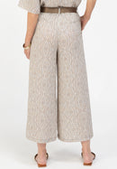 Ethnic Silence Print Culotte - Brown