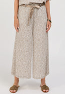 Ethnic Silence Print Culotte - Brown