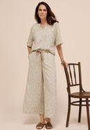 Ethnic Silence Print Culotte - Brown