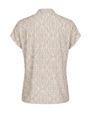 Ethnic Silence Print Shirt - Brown