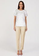 Bloom And Sparkle Print Blouse - White