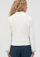 Hold The Line Print Jacket - Cream