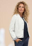 Hold The Line Print Jacket - Cream