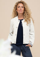 Hold The Line Print Jacket - Cream