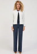 Hold The Line Print Jacket - Cream