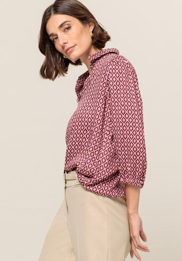 Affection LongSleeve Print Blouse - Red