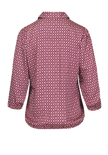 Affection LongSleeve Print Blouse - Red