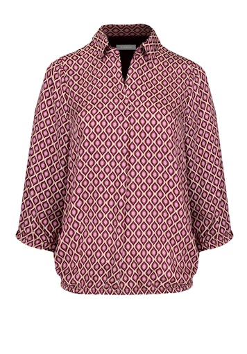 Affection LongSleeve Print Blouse - Red