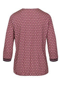 Affection 3/4 Sleeve Print Tee - Red