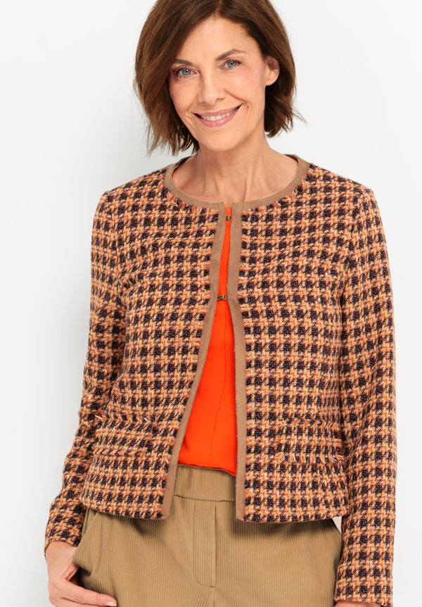 C´Est La Vie Shelly Check Jacket - Beige