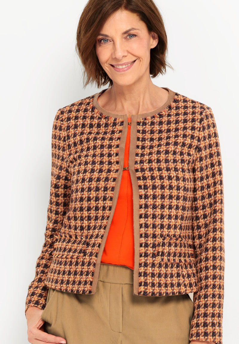 C´Est La Vie Shelly Check Jacket - Beige