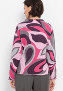 Simplicité Undine Print Jumper - Red