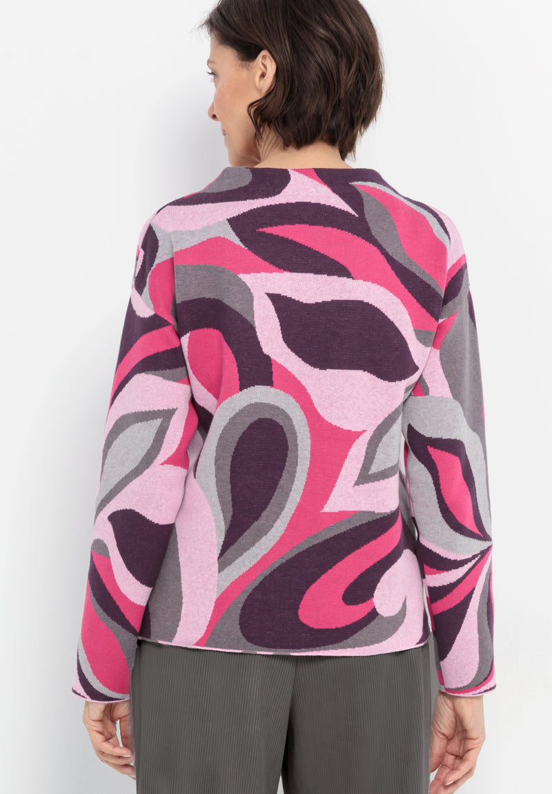 Simplicité Undine Print Jumper - Red