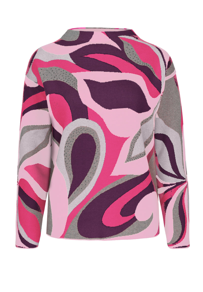 Simplicité Undine Print Jumper - Red