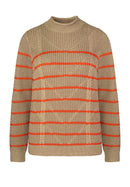 C´Est La Vie Remis Stripe Jumper - Brown