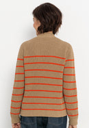 C´Est La Vie Remis Stripe Jumper - Brown