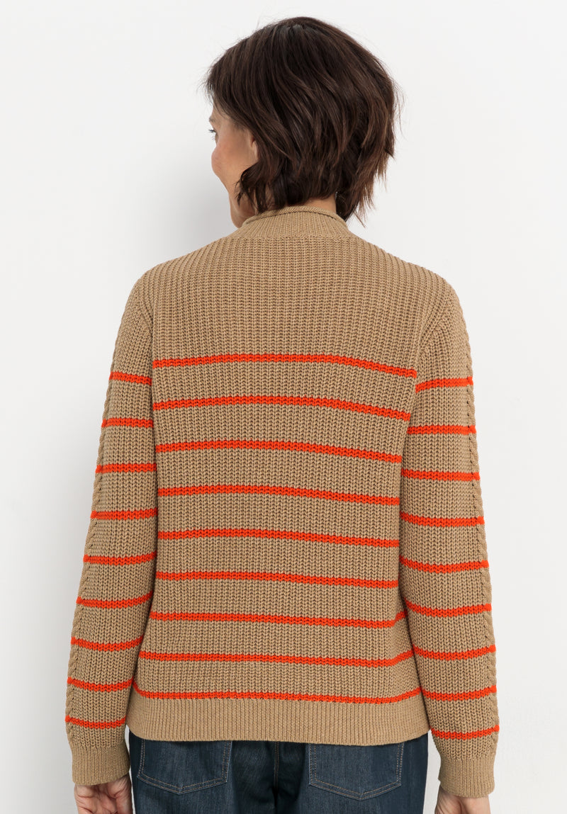 C´Est La Vie Remis Stripe Jumper - Brown