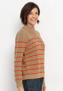 C´Est La Vie Remis Stripe Jumper - Brown