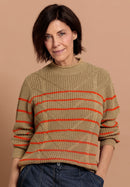 C´Est La Vie Remis Stripe Jumper - Brown