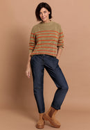 C´Est La Vie Remis Stripe Jumper - Brown