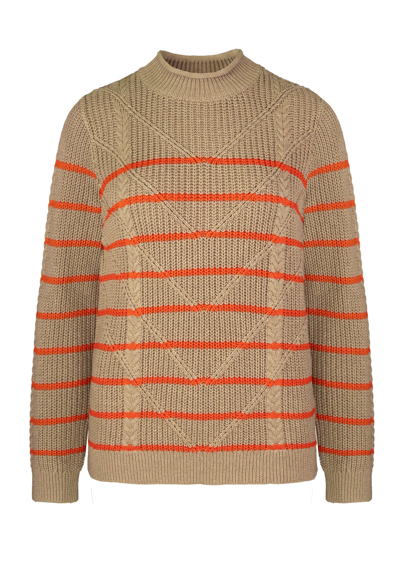 C´Est La Vie Remis Stripe Jumper - Brown