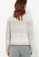 Simplicité Bess Print Cardigan - Grey