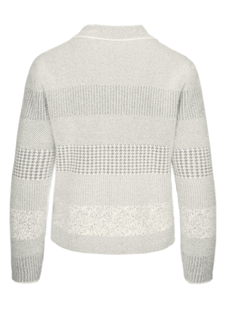 Simplicité Bess Print Cardigan - Grey