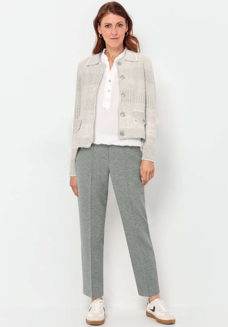 Simplicité Bess Print Cardigan - Grey