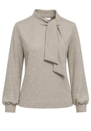 Kim Bow Tie Shirt - Light Sherry