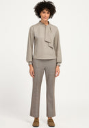 Kim Bow Tie Shirt - Light Sherry