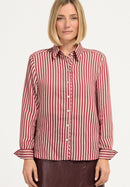 Anina Strips Blouse - Red