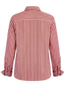 Anina Strips Blouse - Red