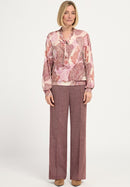 Kayla Bow Tie Shirt - Red