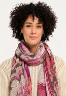 Musa Print Scarf - Red