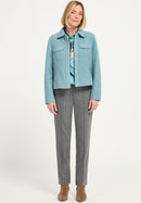 Alana Bow Tie Slip Blouse - Blue